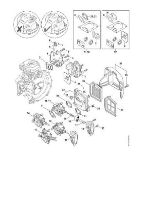 Picture of Spacer flange, Air filter FR 460 TC-E