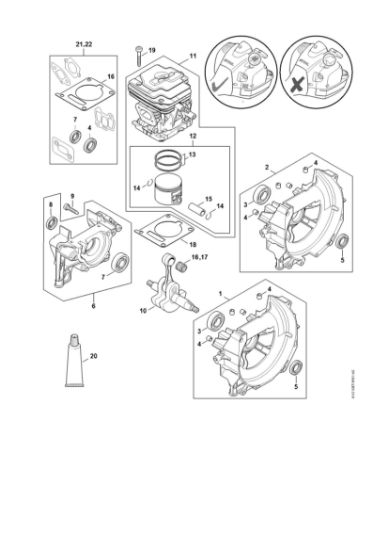Picture of Crankcase, Cylinder FR 460, FR 480 FR 460 TC-EFM