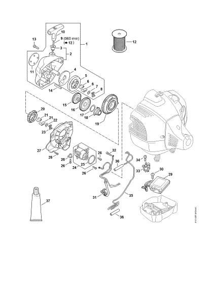 Picture of Rewind starter FR 460 Electric starter FR 460 TC-EFM