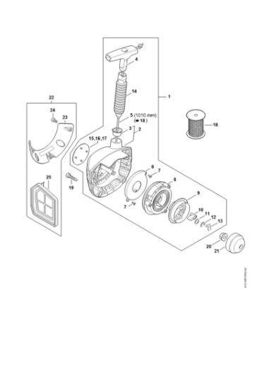 Picture of Rewind starter FR 460 TC-EM
