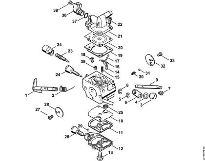 Carburetor C1Q-S159 FR 480 C Backpack brushcutters (FR) FR 480 C-F (4128) Stihl