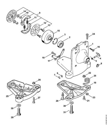 Clutch housing Backpack brushcutters (FR) FR 480 C-F (4128) Stihl