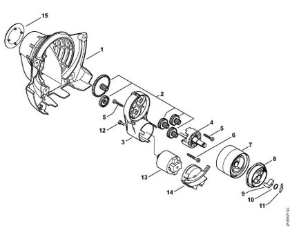 Rewind starter FR 480 C Backpack brushcutters (FR) FR 480 C-F (4128) Stihl
