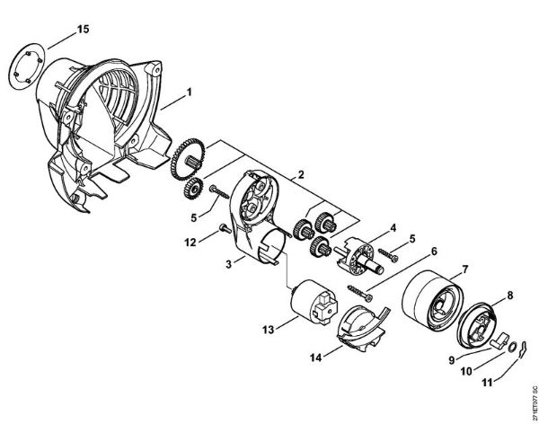 Rewind starter FR 480 C Backpack brushcutters (FR) FR 480 C-F (4128) Stihl