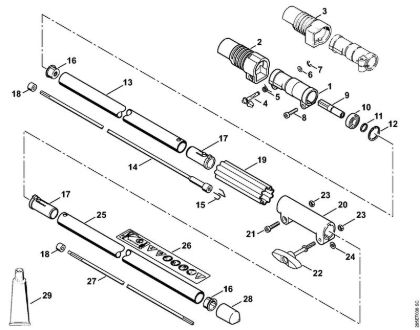 Drive tube assembly FR 85 T Backpack brushcutters (FR) FR 85 T Stihl