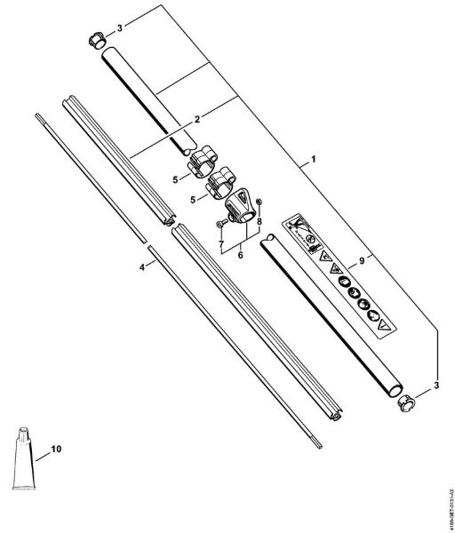 Drive tube assembly FS 100 Brushcutters (FS) FS 100 Stihl