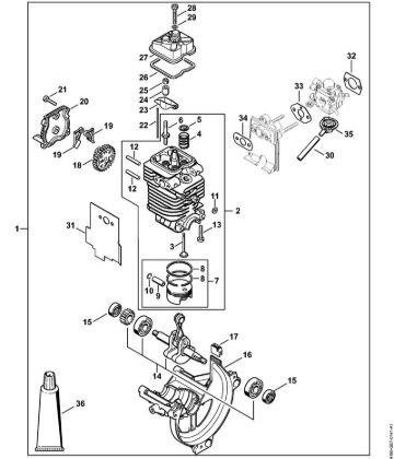 Engine à˜ 40 mm Brushcutters (FS) FS 100 R Stihl