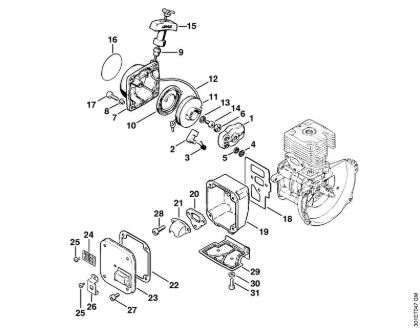 Rewind starter, Muffler Brushcutters (FS) FS 106 Stihl