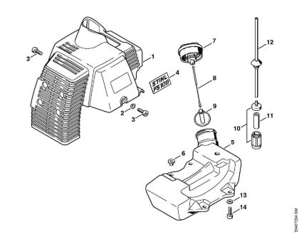 Cover, Fuel tank Brushcutters (FS) FS 108 Stihl
