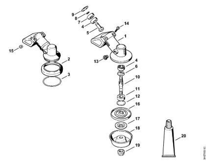 Gear head Brushcutters (FS) FS 108 Stihl