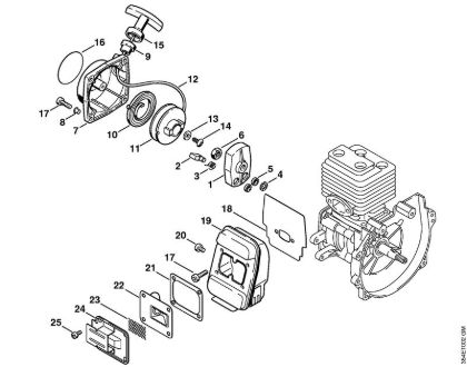 Rewind starter, Muffler Brushcutters (FS) FS 108 Stihl