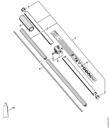 Drive tube assembly FS 110 RX Brushcutters (FS) FS 110 RX-Z Stihl