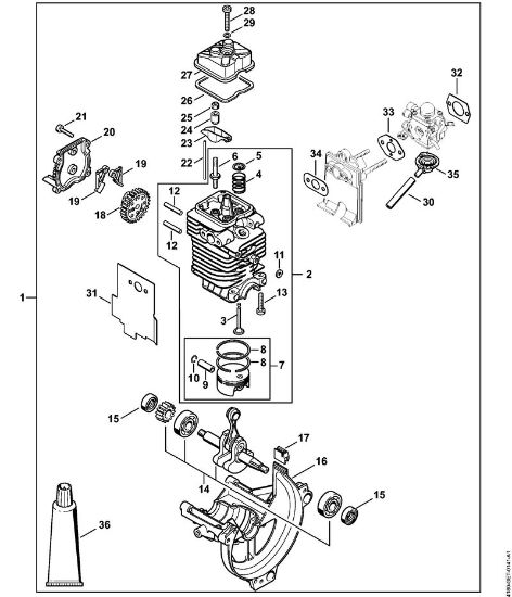 Engine à˜ 40 mm Brushcutters (FS) FS 110 RX-Z Stihl