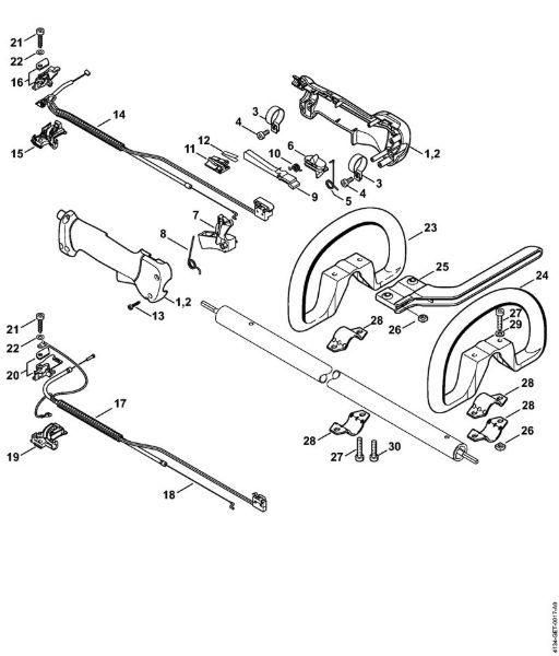 Control handle Brushcutters (FS) FS 120 R 2-MIX Stihl