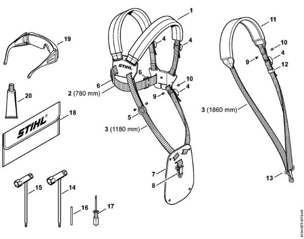 Harness, Tools, Extras Brushcutters (FS) FS 120 R 2-MIX Stihl