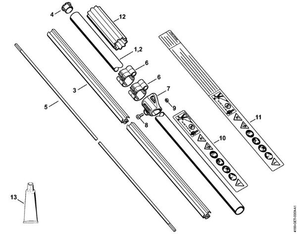 Drive tube assembly Brushcutters (FS) FS 130 Stihl