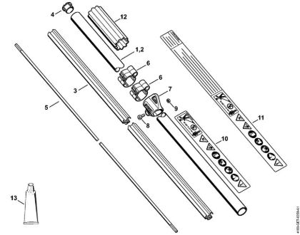 Drive tube assembly Brushcutters (FS) FS 130 R Stihl