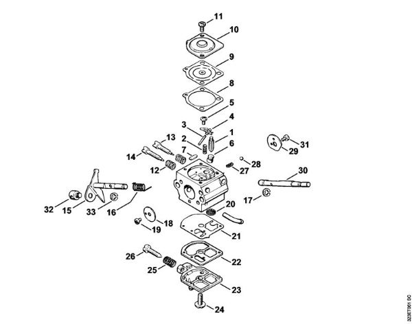 Carburetor C1S-S3 Brushcutters (FS) FS 160 Stihl