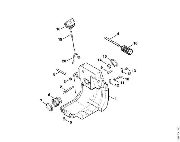 Tank housing Brushcutters (FS) FS 160 Stihl