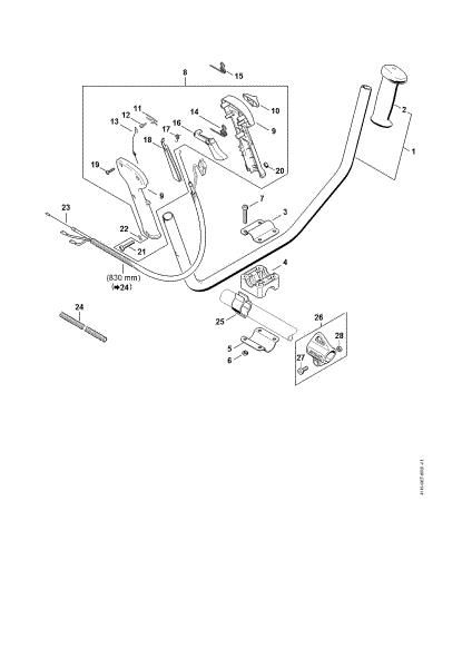 Picture of Two-handed handle bar, Control handle FS 160