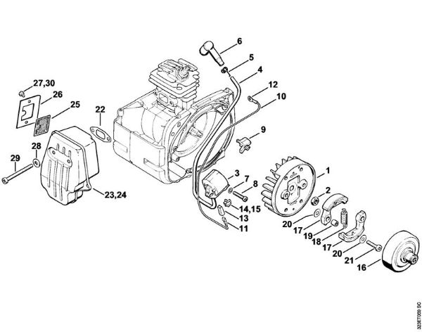 Ignition system, Clutch Brushcutters (FS) FS 180 Stihl