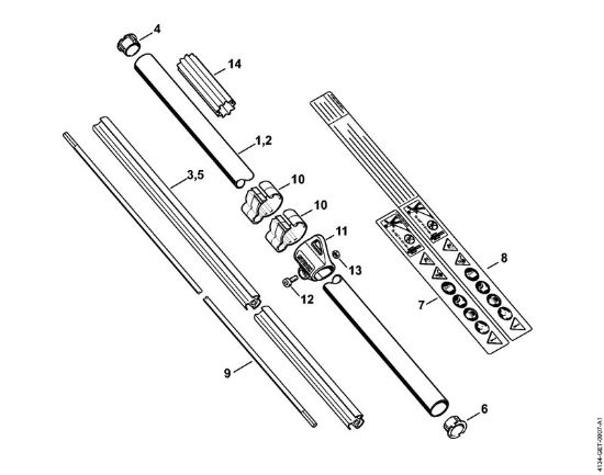 Drive tube assembly Brushcutters (FS) FS 200 Stihl