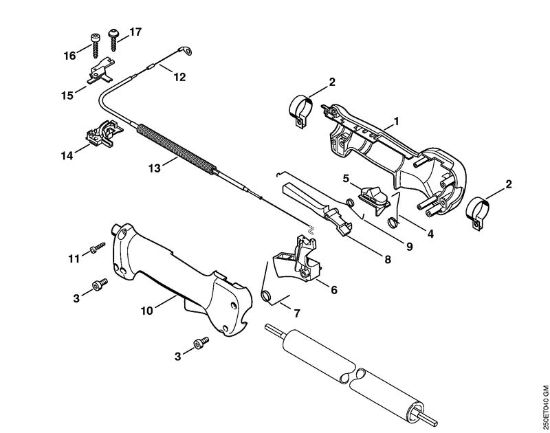 Control handle (09.2003) Brushcutters (FS) FS 200 R Stihl