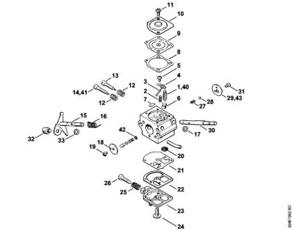Carburetor C1S-S3 Brushcutters (FS) FS 220 Stihl