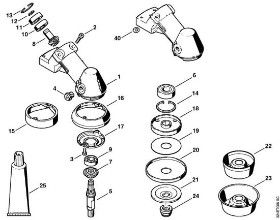 Gear head    3 42 828 253 Brushcutters (FS) FS 220 Stihl