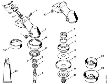 Gear head    3 42 828 253 Brushcutters (FS) FS 220 K Stihl