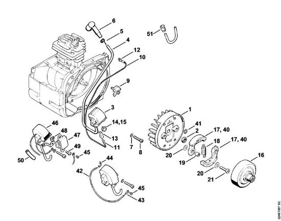Ignition system Brushcutters (FS) FS 220 K Stihl
