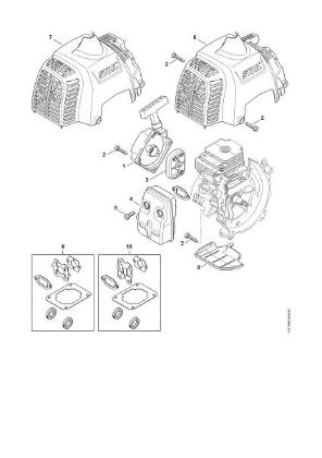 Picture of Rewind starter, Muffler FS 230