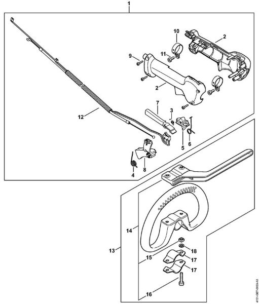 Handle Brushcutters (FS) FS 235 R Stihl