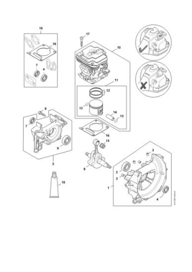 Picture of Crankcase, Cylinder FS 240 FS 240 C-E