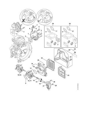 Picture of Spacer flange, Air filter FS 240 R