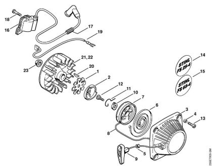Rewind starter, Ignition system Brushcutters (FS) FS 25-4 Stihl
