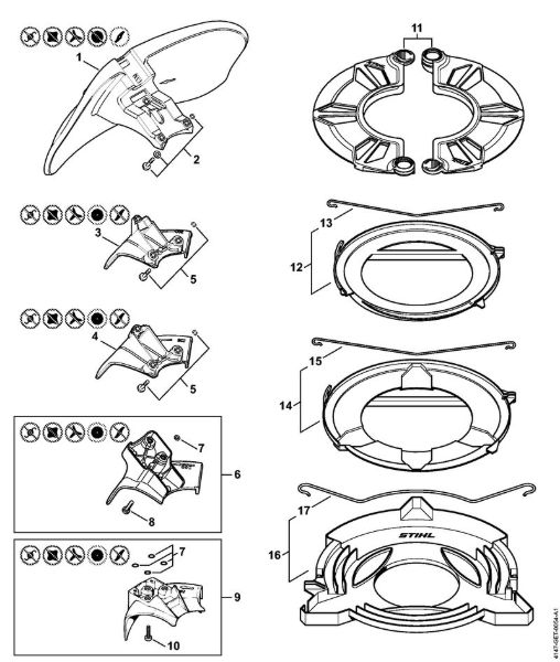 Shredder deflector, Limit stop Brushcutters (FS) FS 260 Stihl