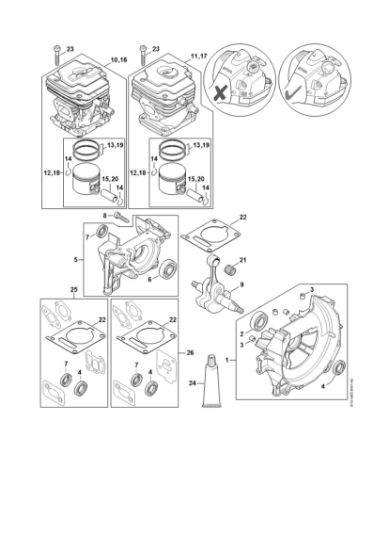 Picture of Crankcase, Cylinder FS 260 C-E