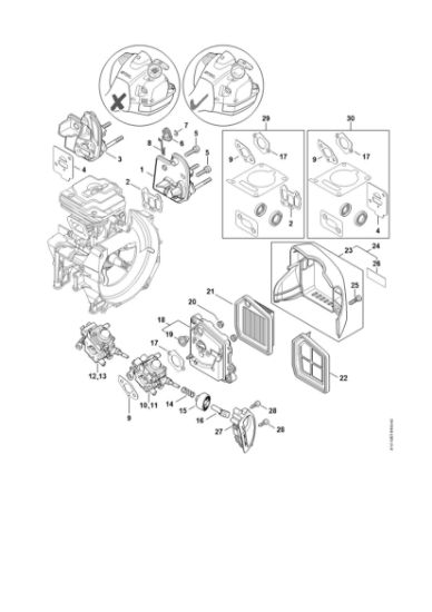 Picture of Spacer flange, Air filter FS 260 C-E