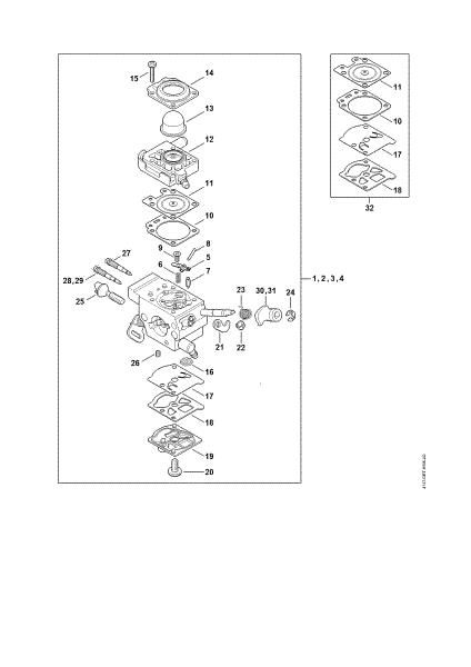 Picture of Carburetor WTF-10, WTF-11, WTF-5, WTF-6 FS 260 R