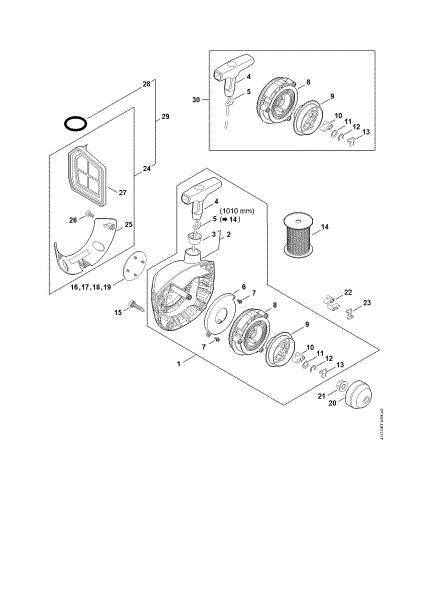 Picture of Rewind starter ErgoStart/Easy2Start FS 260 RC-E