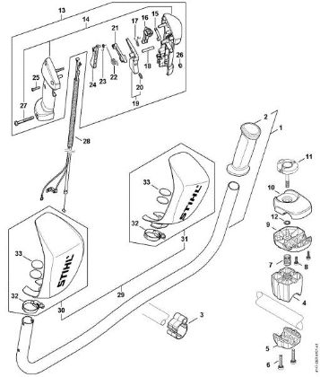Picture of Handlebar, Control handle FS 261