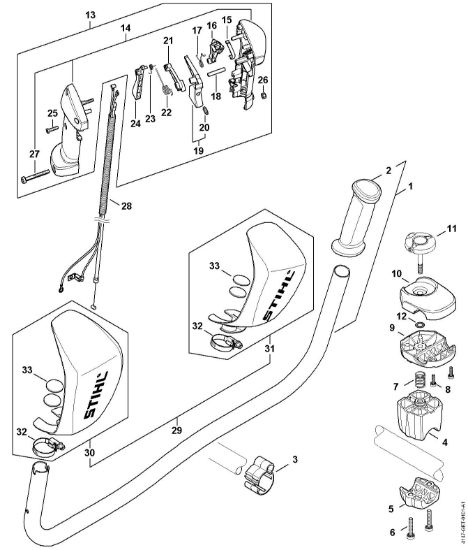 Picture of Handlebar, Control handle FS 261 C-E