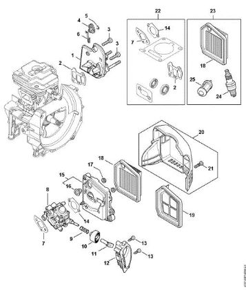 Picture of Spacer flange, Air filter FS 261 C-E