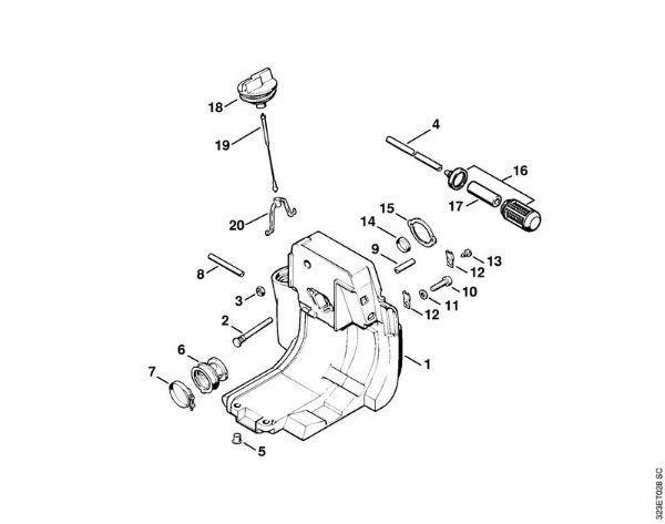 Tank housing Brushcutters (FS) FS 280 K Stihl
