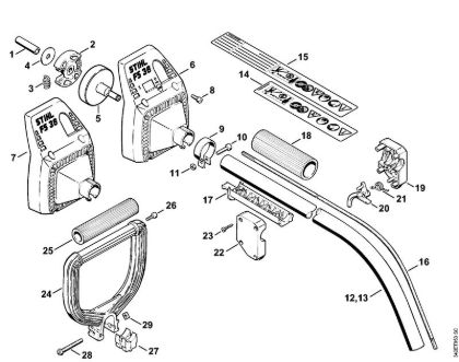 Clutch, Drive tube assembly FS 36 Brushcutters (FS) FS 36 R Stihl