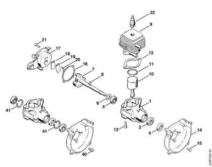 Crankcase, Cylinder Brushcutters (FS) FS 40 - 4130 Stihl