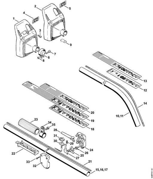 Drive tube assembly FS 40, FS 44 Brushcutters (FS) FS 40 - 4130 Stihl