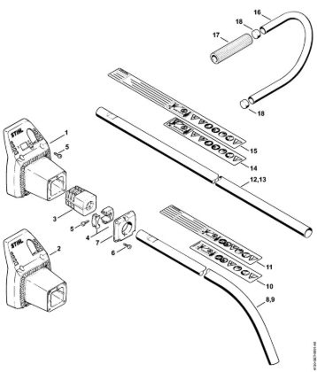 Drive tube assembly FS 40, FS 44 (17.94) Brushcutters (FS) FS 44 Stihl