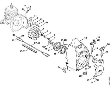 Ignition system, Rewind starter Brushcutters (FS) FS 44 Stihl
